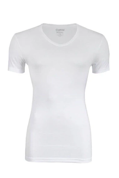 Yıldız Erkek Süper İnce Kısa Kol V Yaka Atlet - 3 Adet  Siyah 2XL - Resim 3