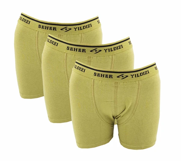 Seher Yıldızı Erkek Likralı Boxer 060 - 6 Adet  XL Gri - Resim 5
