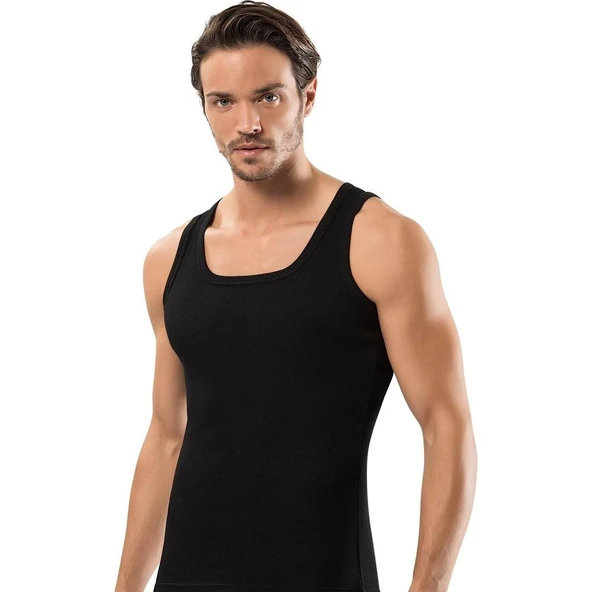 ERDEM 1128 KARE YAKA KAŞKORSE ERKEK ATLET  Beyaz XL - Resim 4