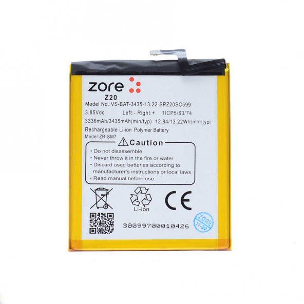 Vestel Venüs Z20  Tam Orjinal Batarya