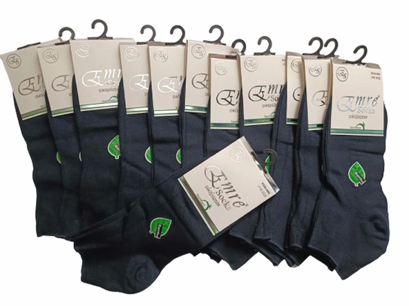 Emre Erkek Bambu Patik Çorap 095 - 12 Adet  Gri 40-44 - Resim 10