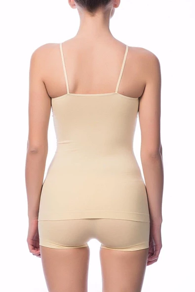 NBB Taktel Kadın Dikişsiz Atlet 2433  M Ten - Resim 5