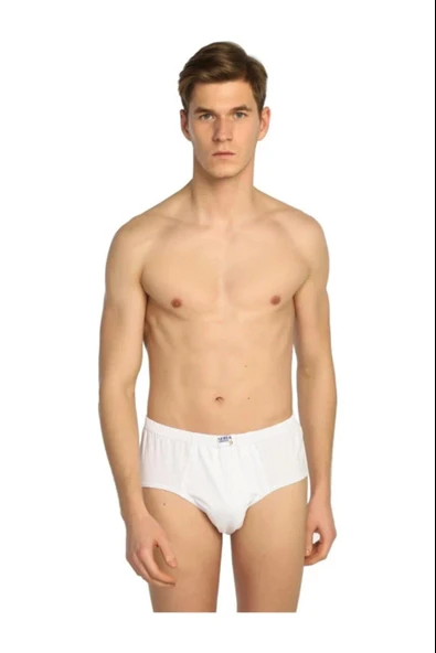 Seher Yıldızı Erkek Slip Külot - 6 Adet   Beyaz XL - Resim 2