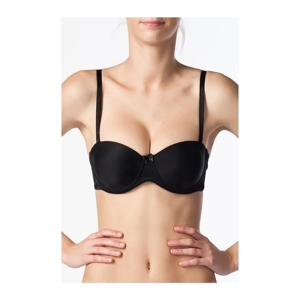 Nbb 3510 Mikrofiber Desteksiz Straplez Sütyen  Ten 85B - Resim 3