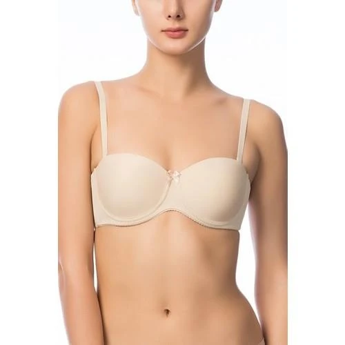 Nbb 3510 Mikrofiber Desteksiz Straplez Sütyen  Siyah 75B - Resim 3