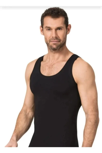 Namaldi Erkek Premier Likralı Askılı Atlet 184 - 3 Adet  L Gri - Resim 3