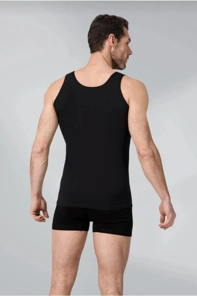 Namaldi Erkek Premier Likralı Askılı Atlet 184 - 3 Adet  L Gri - Resim 4