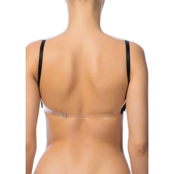 Nbb 3586 Bayan Destekli Straplez Saten Sütyen  Beyaz 85B - Resim 5