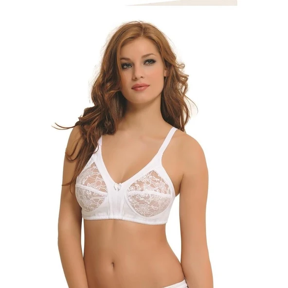 Nbb 352 Toparlayıcı Dantelli Minimizer Sütyen  Ten 110B - Resim 3