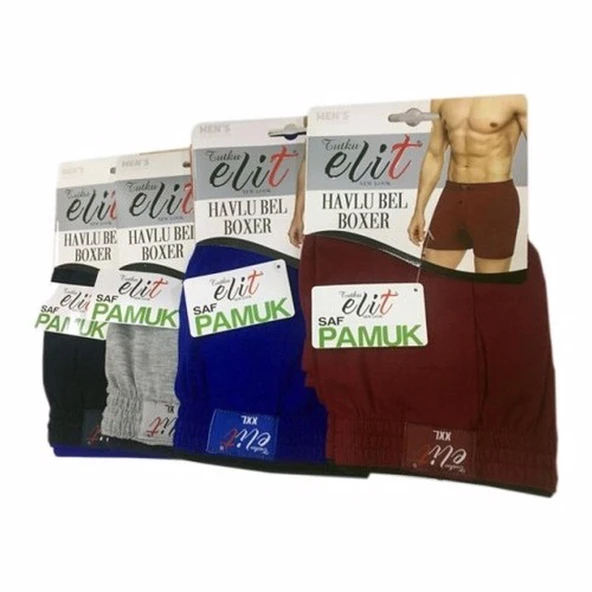 6'Lı TUTKU ELİT Modal Elastan Spor Boxer  Mavi S - Resim 10