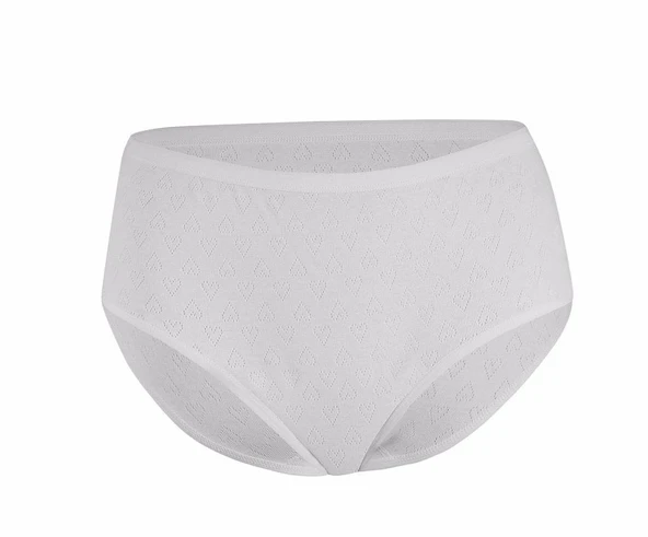 12 Adet Yıldız Kalpli Yüksek Bel Bato Külot  M Ten - Resim 5