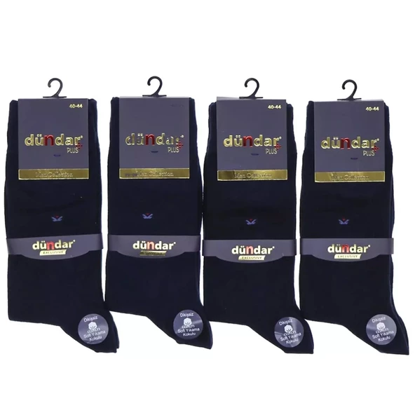 12 Adet Dündar Erkek Plus Likralı Çorap  Antrasit 40-44 - Resim 2