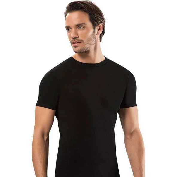 Erdem 1197 Ribana Sıfır Yaka Erkek Fanila  Beyaz 2XL - Resim 4