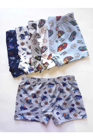 KOTA Erkek Çocuk Desenli Boxer 6 Adet - 1013  Karışık Renk 4 (7-8 YAŞ) - Resim 4