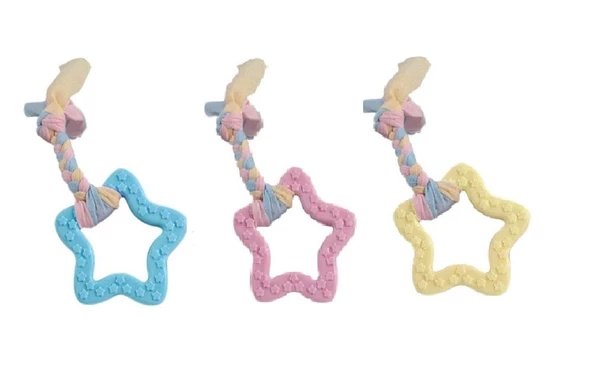 Diş İpli Kauçuk Beşgen Köpek Oyuncağı 20 Cm - 4