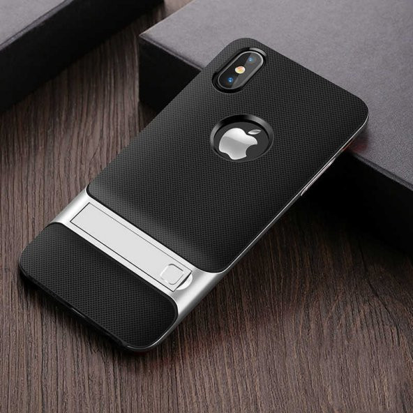 Apple iPhone X Kılıf  Standlı Verus Kapak - 4