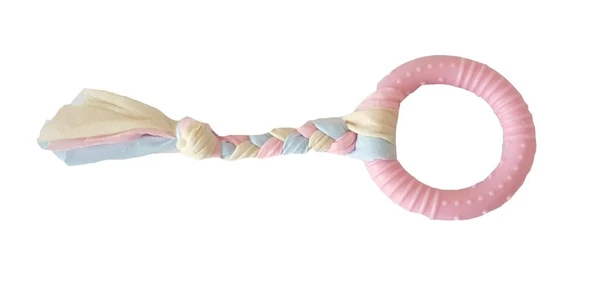 Halat Düğümlü Kauçuk Halka Köpek Oyuncak Large 26 Cm - Resim 3