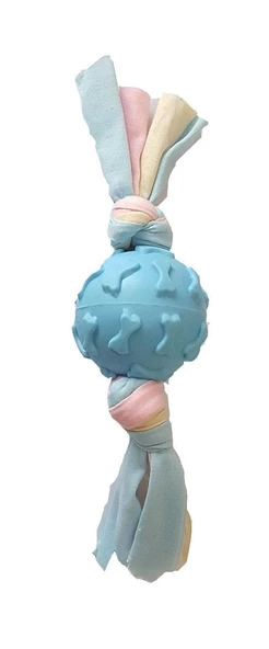 Halat Düğümlü Kauçuk Top Köpek Oyuncak 22 Cm - Resim 2