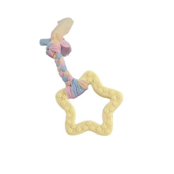 Diş İpli Kauçuk Beşgen Köpek Oyuncağı 20 Cm - 3