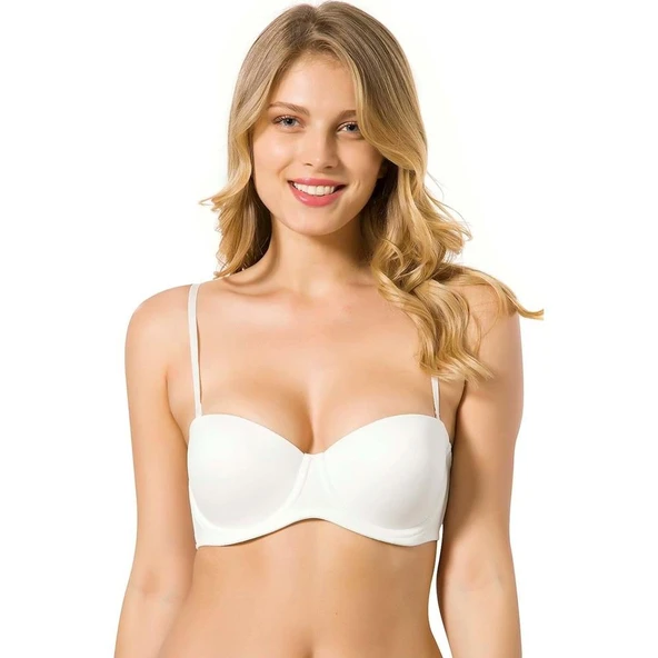 Le Jardin Elita Mikro Destekli Straplez Sütyen 7030  Siyah 90B - Resim 4