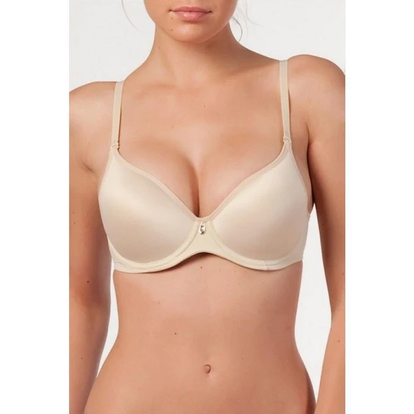 Le Jardin Fanetta Soft Cup Taşlı Büyük Beden Sütyen 9405  Beyaz 95B - Resim 5