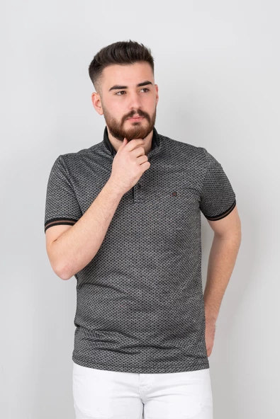 Slimfit Erkek Yakalı T-Shirt - 2