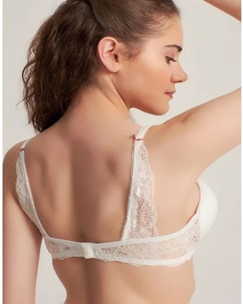 LE JARDİN 5040 CYBELE BRA SİLİKONLU TAŞLI SÜTYEN TAKIM  Lacivert 85B - Resim 3