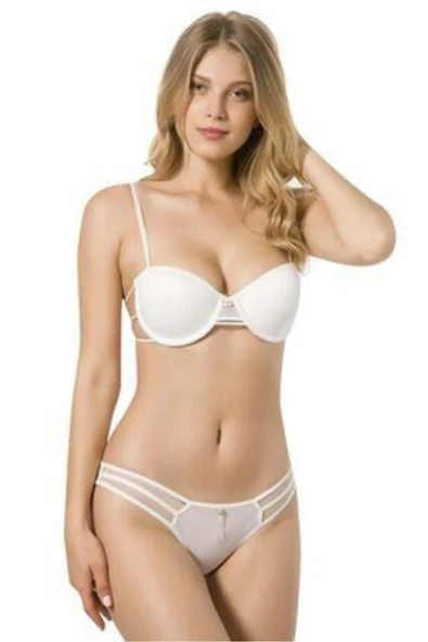 Le Jardin Destekli Sütyen Takım 6900 Push Up  90B Mürdüm - Resim 6