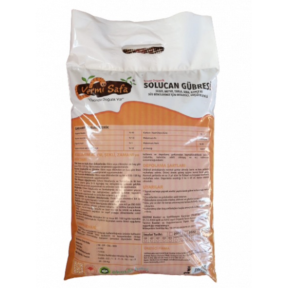 Vermisafa Organik Katı Solucan Gübresi 3Kg - 2