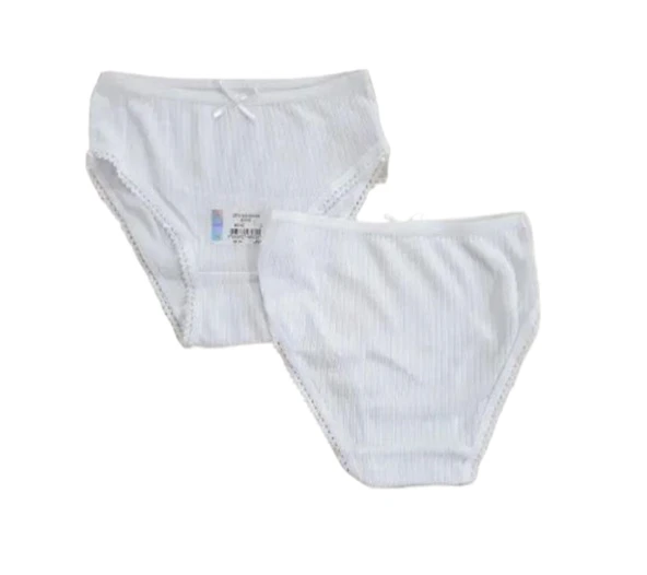 Berrak Kız Çocuk Modal Kaşkorse Bikini Külot 2574 - 12 Adet  3 No:4-5 Yaş Somon - Resim 2