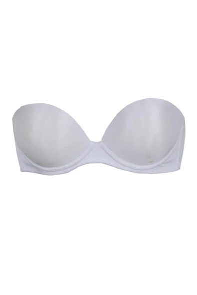 Orkide Kadın Straplez Sihirli 2 Beden Büyük Gösteren Sütyen - Cindy  Beyaz 80B - Resim 3