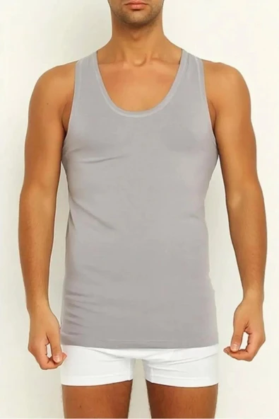 Yıldız Erkek Modal Likralı Spor Atlet 77/79 - 6 Adet  Beyaz 2XL - Resim 5