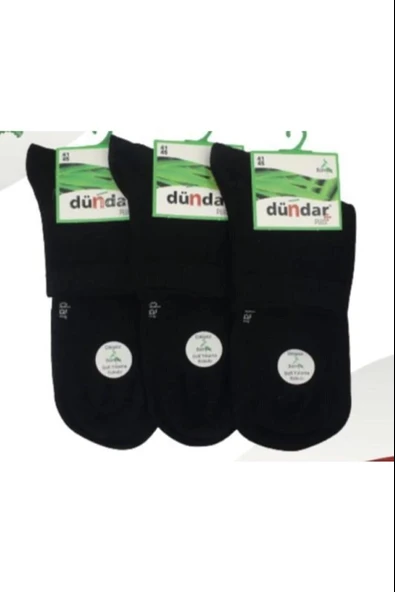 Dündar Erkek Plus Bambu Kısa Konç Çorap 4131/1 - 12 Adet  Beyaz 41-45 - Resim 6