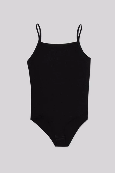 Namaldi Kız Çocuk İp Askılı Body 3 Adet -461  Siyah 10-12 Yaş - Resim 2