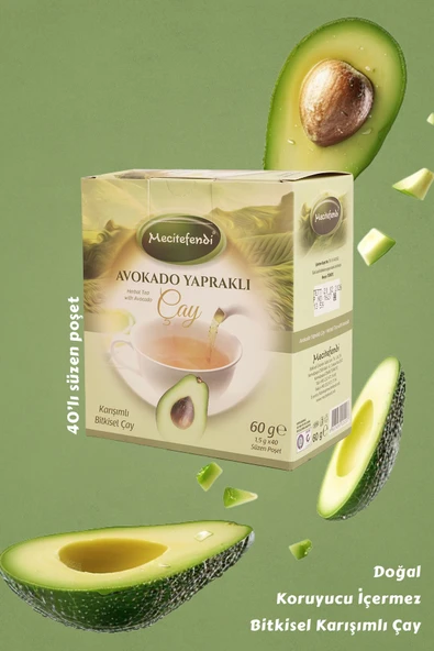 Avokado Yapraklı Çay Süzen Poşet 40'lı