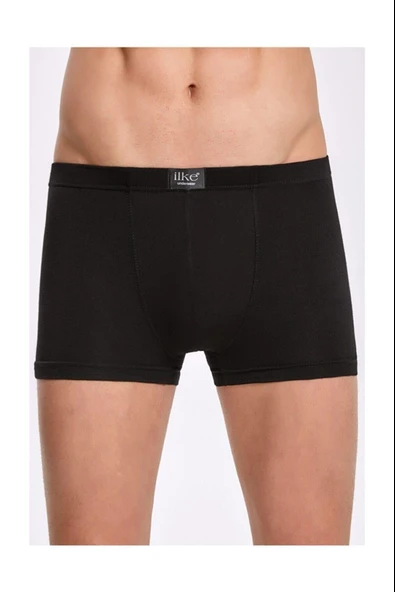 İlke Erkek Pamuklu Likralı Boxer 008 - 6 Adet  Beyaz S - Resim 6