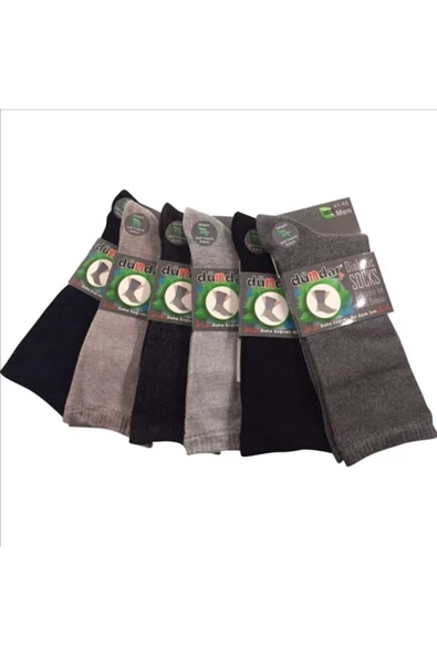 Dündar Erkek Bambu Diyabet Çorap - 6 Adet  Siyah 41-45 - Resim 3