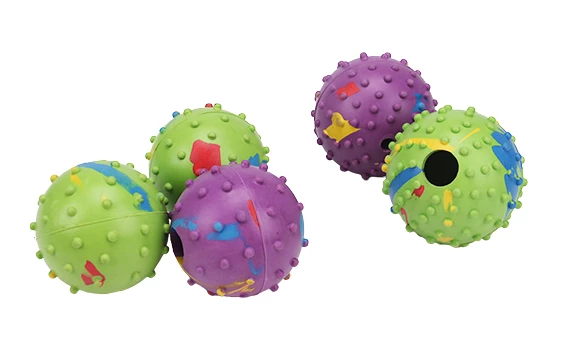 Köpek Kauçuk Dikenli Zilli Oyun Topu 7 cm BO-4407 - Resim 4