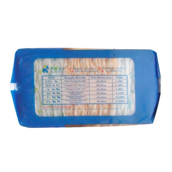 Pet Soft Köpek İçin Alt Tuvalet Bezi Small 26-44cm 12 li - 3