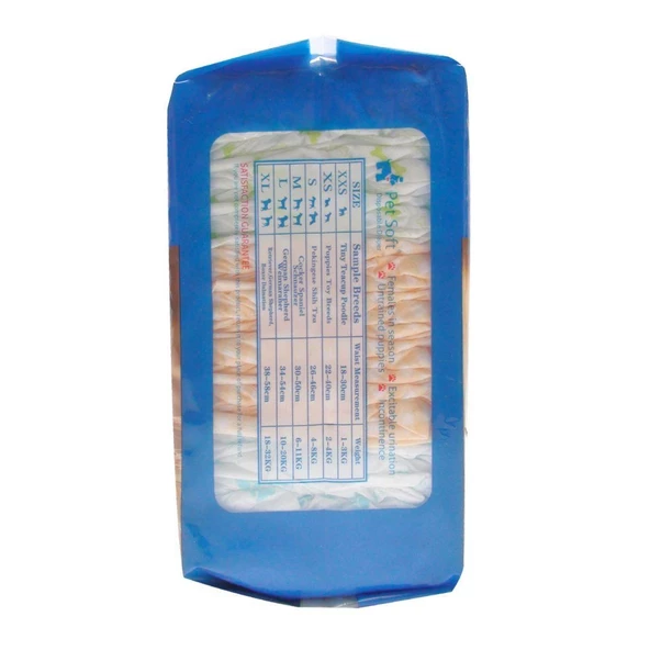 Pet Soft Köpek İçin Alt Tuvalet Bezi XSmall 22-40cm 12 li - 3