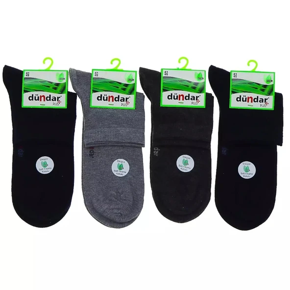 Dündar Erkek Plus Bambu Kısa Konç Çorap 4131 - 6 Adet  Siyah 41-45 - Resim 6