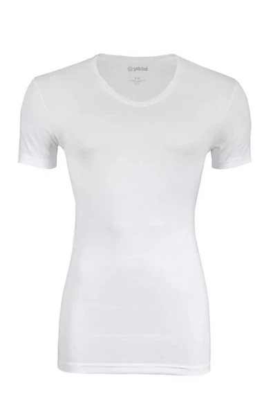 YILDIZ Erkek Bambu V Yaka Kısa Kollu Atlet 480 - 3 Adet  Siyah L - Resim 4