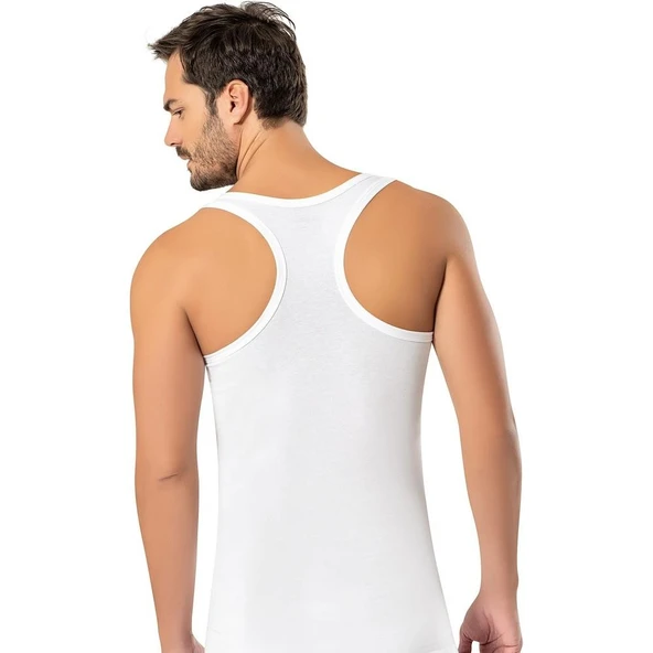 ERDEM 1121 ERKEK LİKRALI SPORCU ATLET  XL Siyah - Resim 2