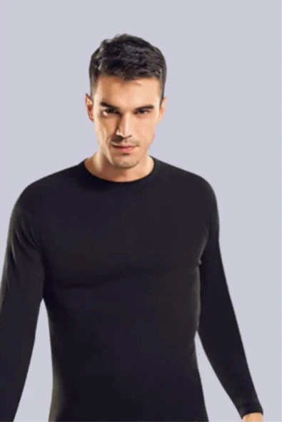 Tutku Elit Erkek Sıfır Yaka Likralı Uzun Kol Fanila Atlet 1302 - 3 Adet  Beyaz 2XL - Resim 5