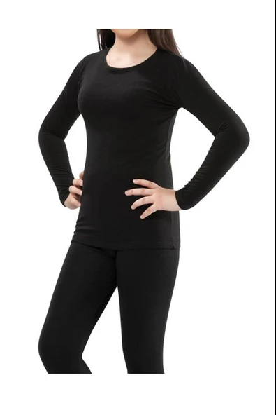 Gümüş Kız Çocuk Termal Fanila İçlik 4073 - 2 Adet  Siyah 2 (3-4 YAŞ) - Resim 3