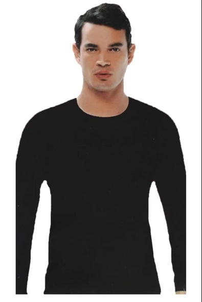 Gümüş Erkek Termal Uzun Kol Fanila İçlik 4054 - 1 Adet  Siyah L - Resim 3