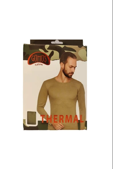 Gümüş Erkek Termal Uzun Kol Fanila İçlik 4054 - 2 Adet  Siyah M - Resim 5