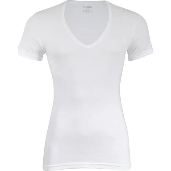 3'Lü Yıldız 355-356 Erkek Derin V Yaka Kısa Kollu T-Shirt  Siyah L - Resim 3