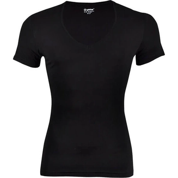 3'Lü Yıldız 355-356 Erkek Derin V Yaka Kısa Kollu T-Shirt  Beyaz S - Resim 4