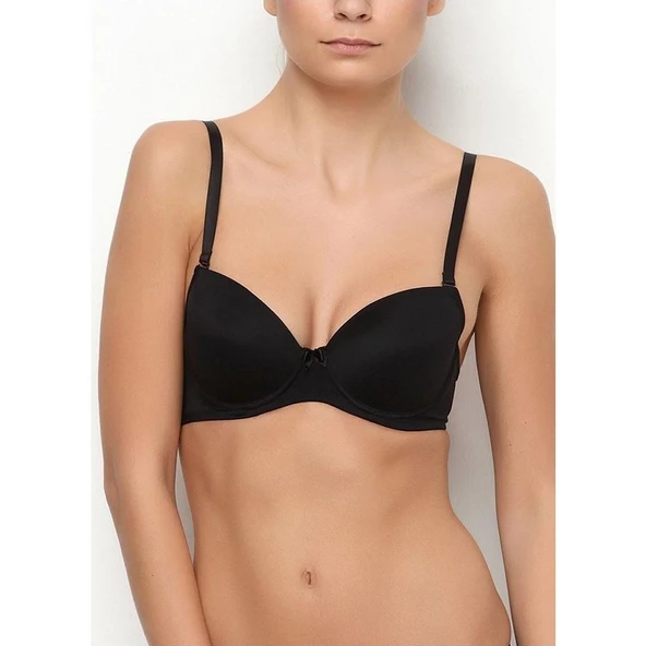 3'Lü NBB 3505 Mikro Kaplı Desteksiz Sütyen  Beyaz 80B - Resim 3